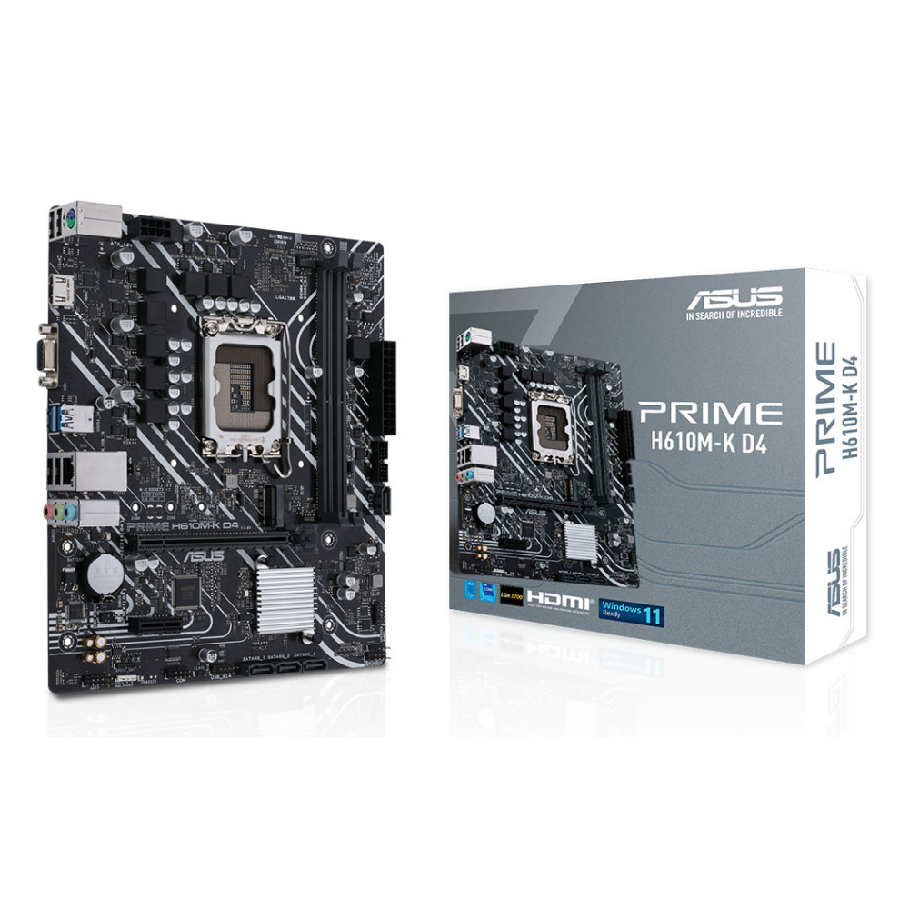 ASUS PRIME H610M-K D4 ARGB Intel H610 Soket 1700 DDR4 3200MHz mATX Gaming (Oyuncu) Anakart