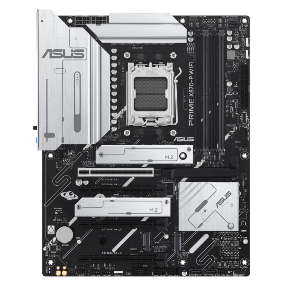 Asus PRIME X870-P WIFI AMD AM5 DDR5 ATX4xDIMM,Maks. 192GB DDR5,1xM.2 2280 PCIe 5.0,1xM.2 2242/2260/2280 PCIe 4.0,1xM.2 2280 PCIe 4,1xPCIe 3