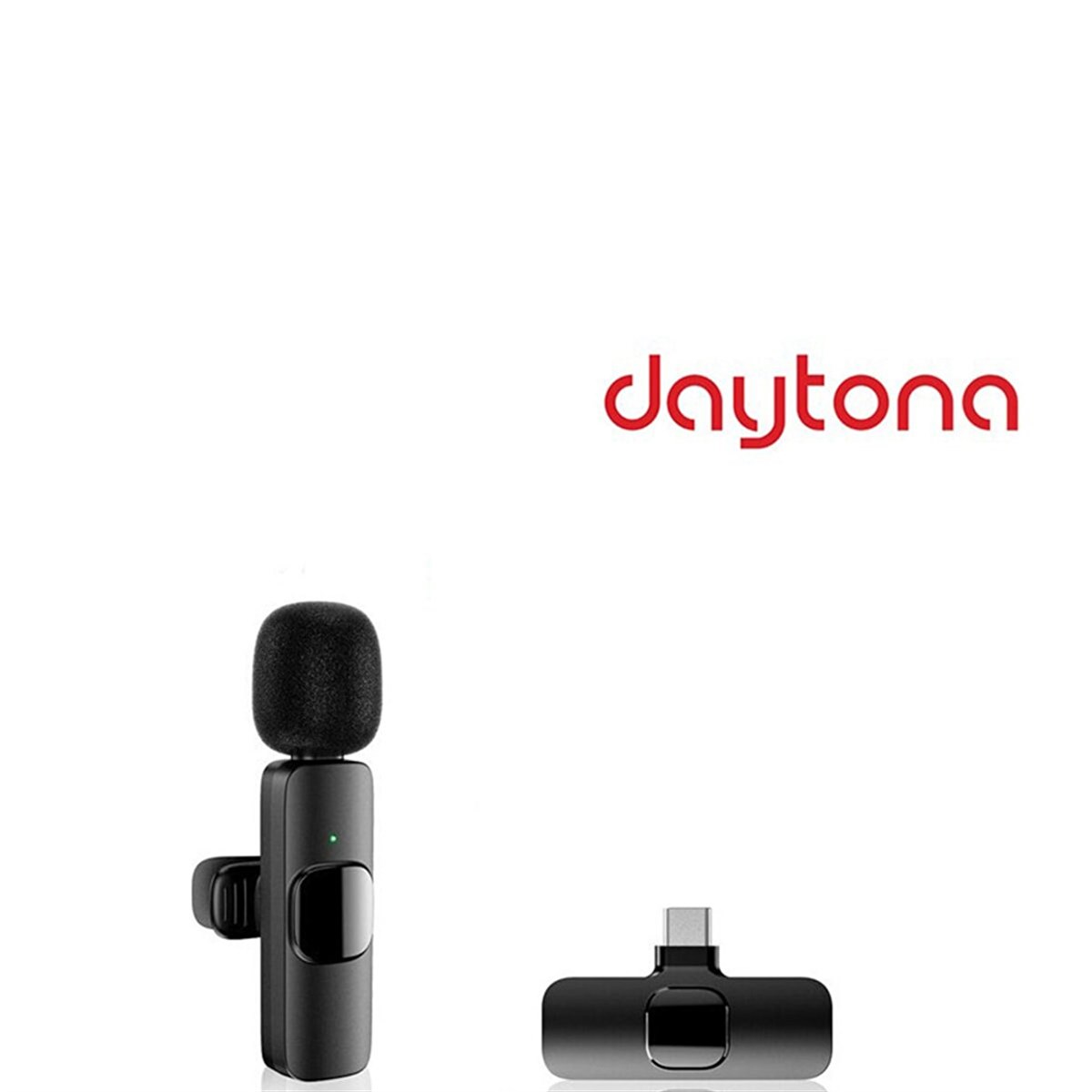 Daytona K9 Type-c Tak Çalıştır Android Telefon + Tablet Kablosuz Yaka  Mikrofonu K9T