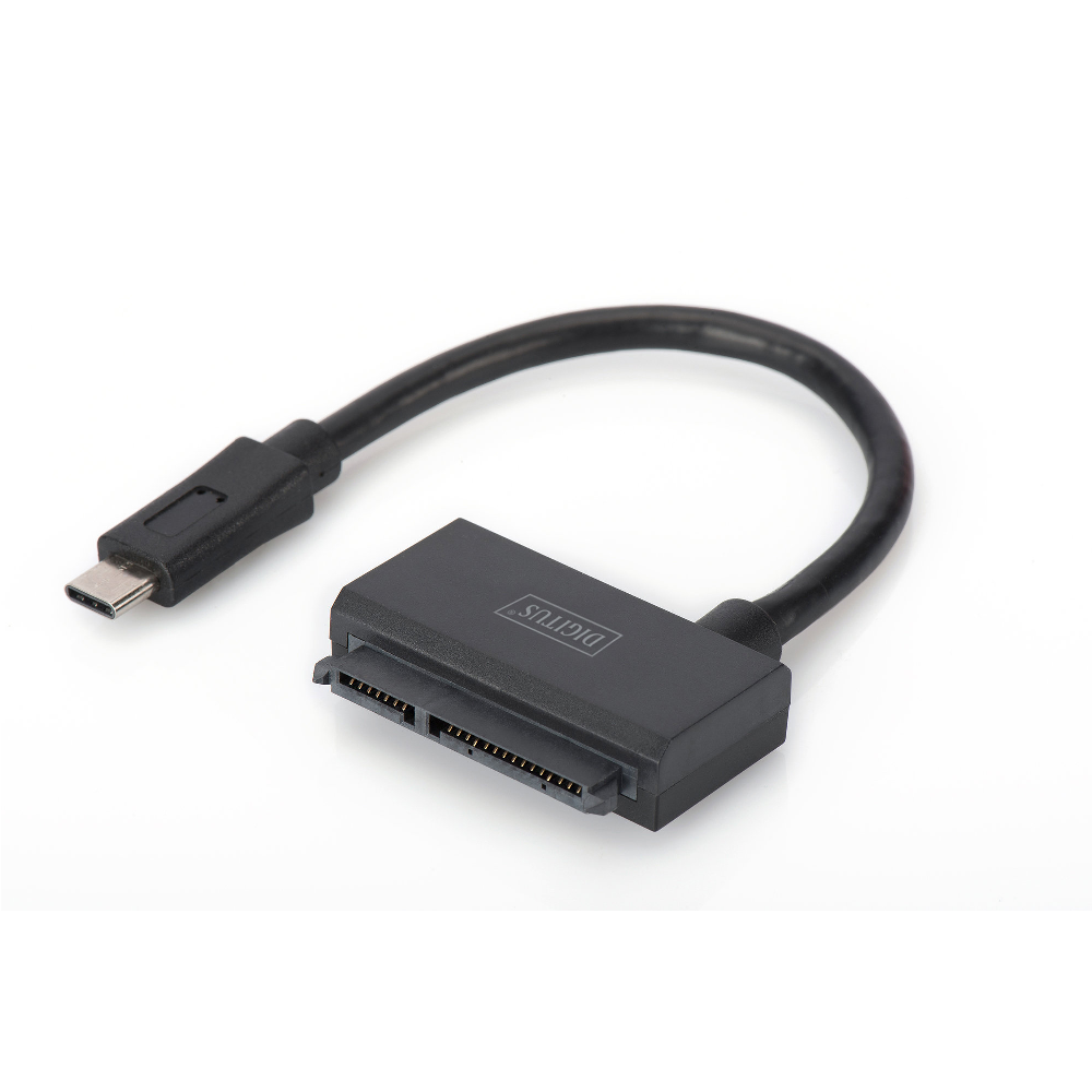 Digitus DA-70327 USB 3.1 Tip C to Serial ATA III (SATA III)/SSD Adaptörü, Güç Adaptörsüz