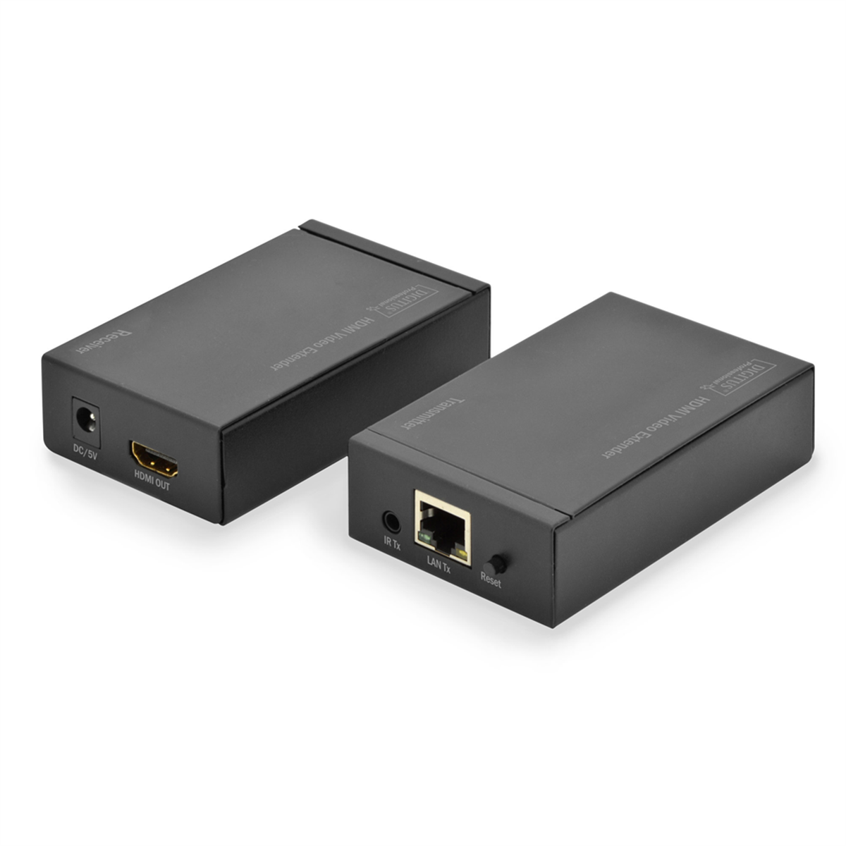 Digitus DS-55120 IP HDMI Sinyal Uzatma Cihazı, Alıcı (Receiver) ve Verici (Transmitter) Birim dahil, 120 metre, maksimum çözünürlük 1080p, 3D desteği, IR alıcı dahil