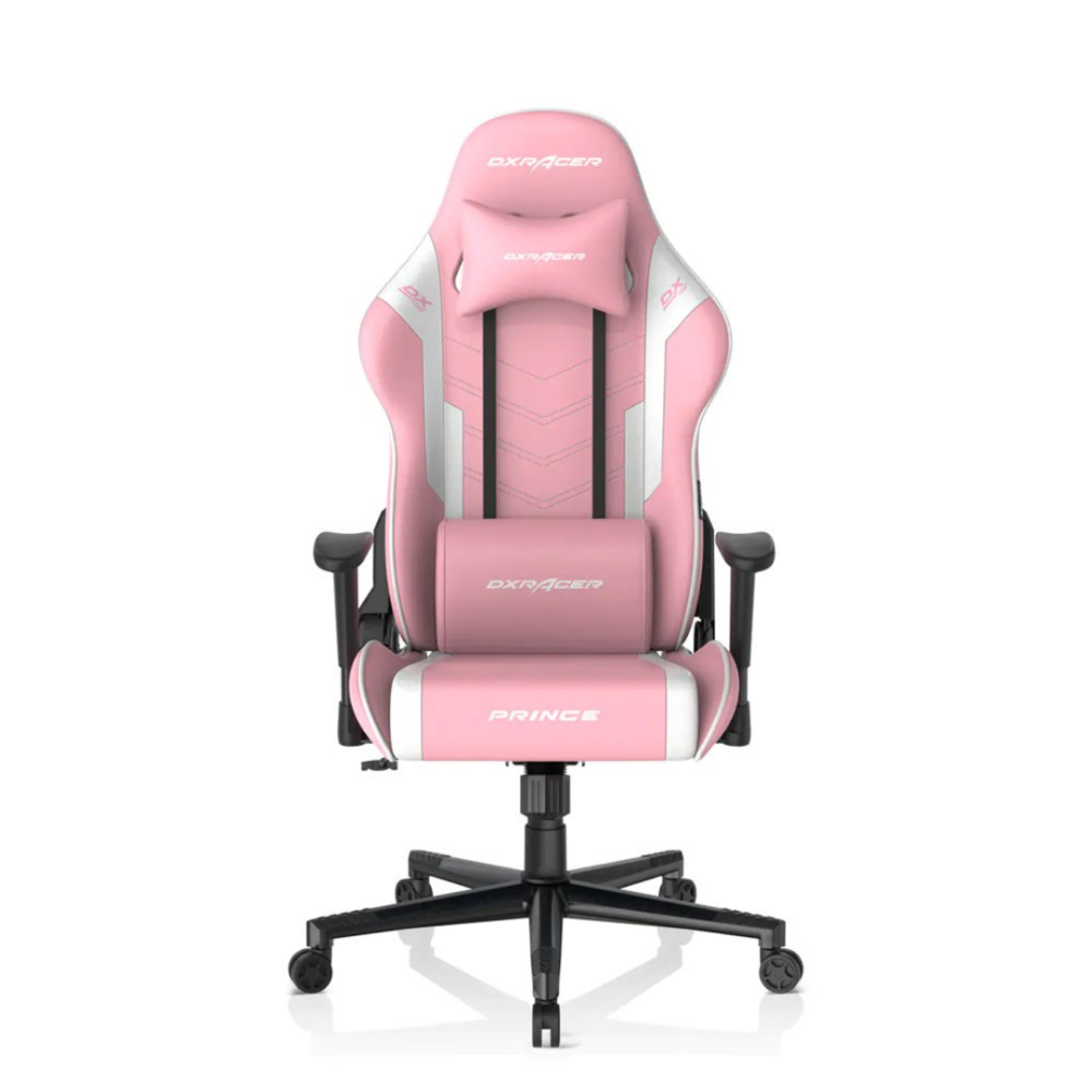 DXRacer P132 Prince Serisi Yumuşak Yüzeyli 1D Kolçaklar 130 Kg Oyuncu Koltuğu, Pembe