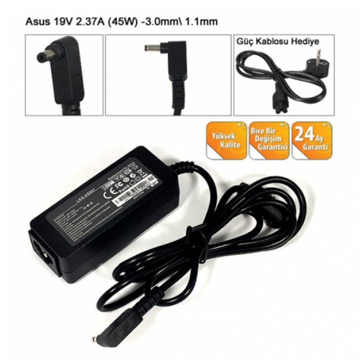 ERA-AS067 - ASUS Zenbook UX21E Serisi 19V 2.37A (45W) Notebook Adaptör