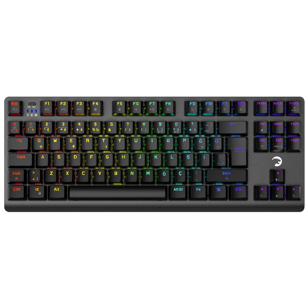 Gamepower Eva 7 Mekanik Red Switch Türkçe Q 88 Tuş USB Gaming Klavye