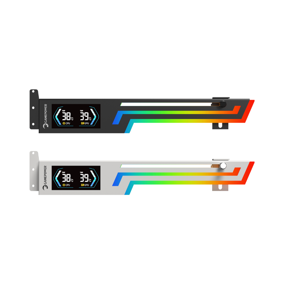 Gamepower Heatsync ARGB LCD Ekran Kartı Tutucu Siyah