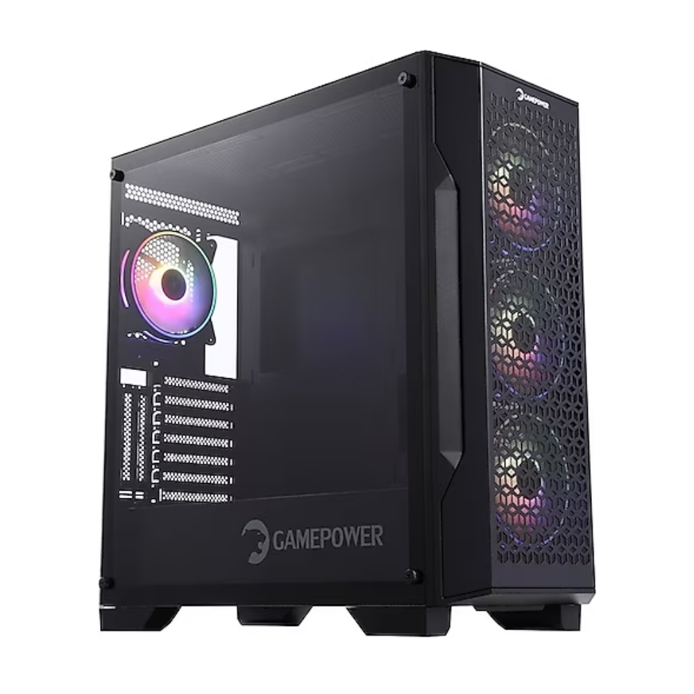 GamePower Savagis 650W 80+ Bronze ATX 4 x ARGB Fan Temperli Cam Hub Siyah Gaming Kasa