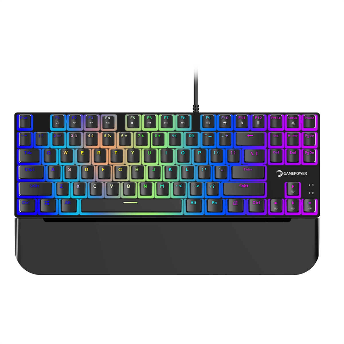 GamePower Suki TKL Mekanik Black Outemu Switch Puding Keycaps İngilizce Q USB Gaming Klavye