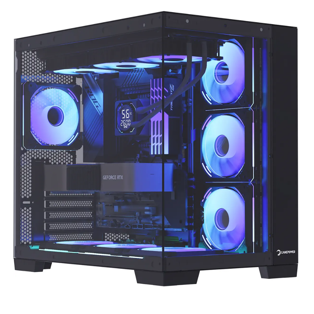 GamePower Warcry Pulse 4x12Cm ARGB Fan Temperli Cam ATX 750W 80+ Bronze Gaming Kasa