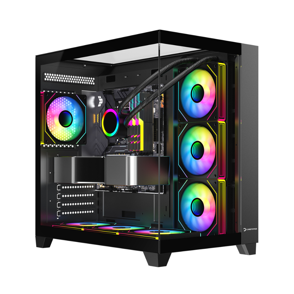 GamePower Warcry TopGlass 750W 4xARGB Temperli Cam ATX Gaming (Oyuncu) Kasa