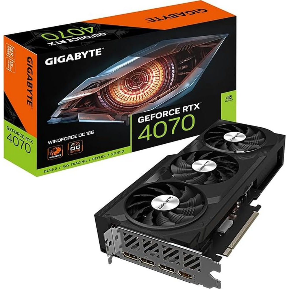 Gıgabyte RTX4070 12GB Wındforce Oc GV-N4070WF3OC-12GD GDDR6X 192BIT HDMI Dp Pcıe 16X V4.0