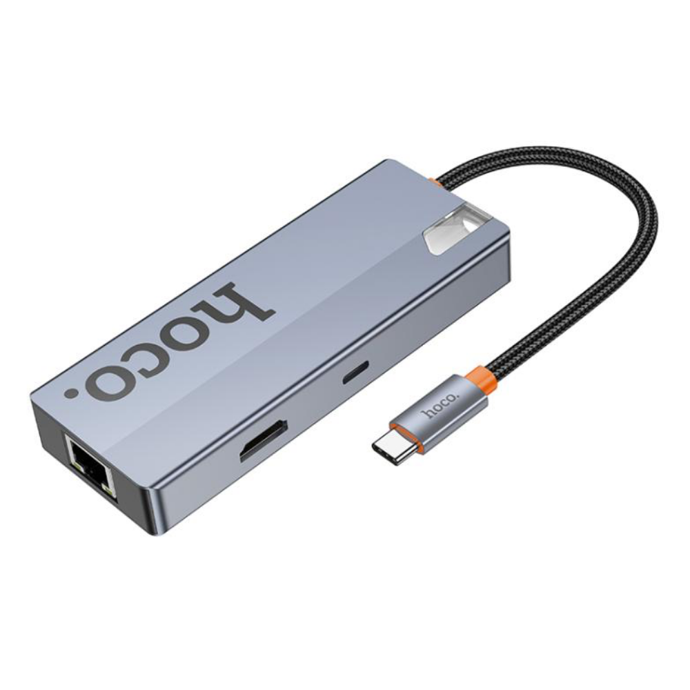 HOCO HB51 Wow 6-in-1 çok fonksiyonlu dönüştürücü (HDTV + RJ45 + PD + USB3.0 * 3)