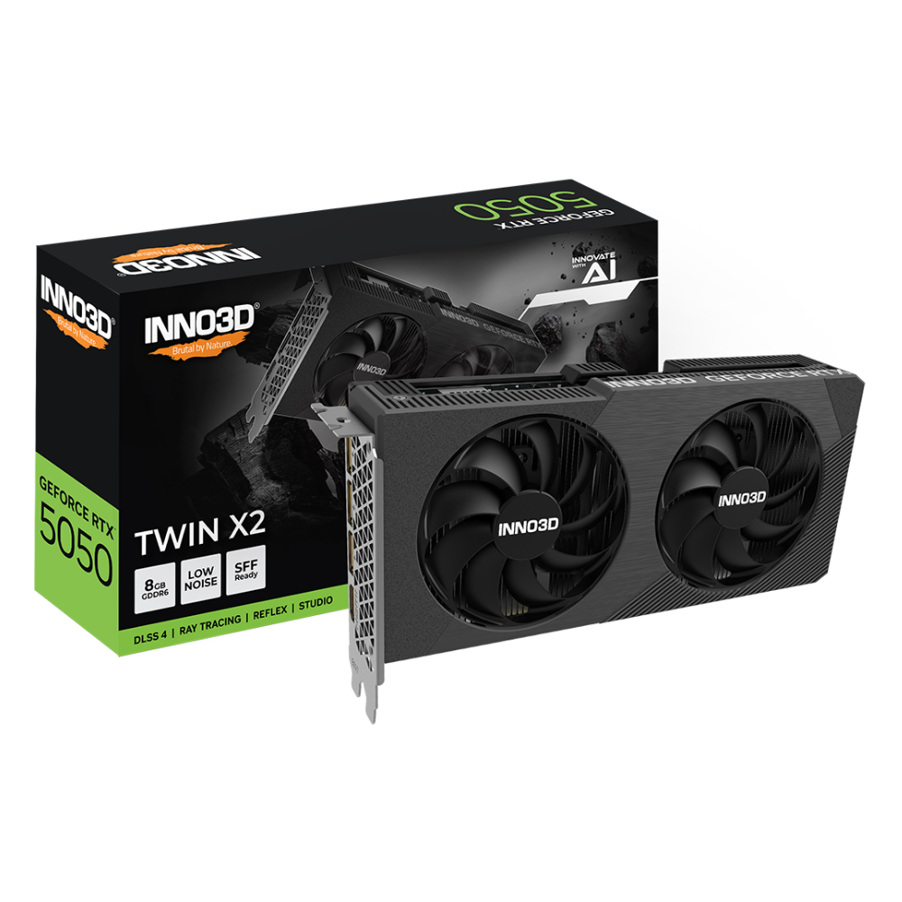 Inno3D RTX5050 8GB Twin X2 128Bit GDDR63xDP, HDMI Ekran Kartı