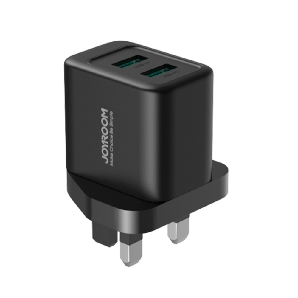 Joyroom JR-TCN01 2.4A 2USB Charger-Black Adaptör