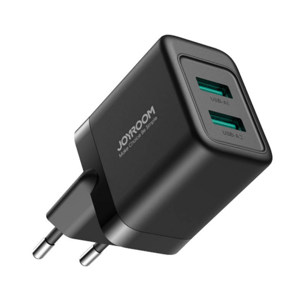 Joyroom JR-TCN01 2.4A 2USB Charger-Black Adaptör