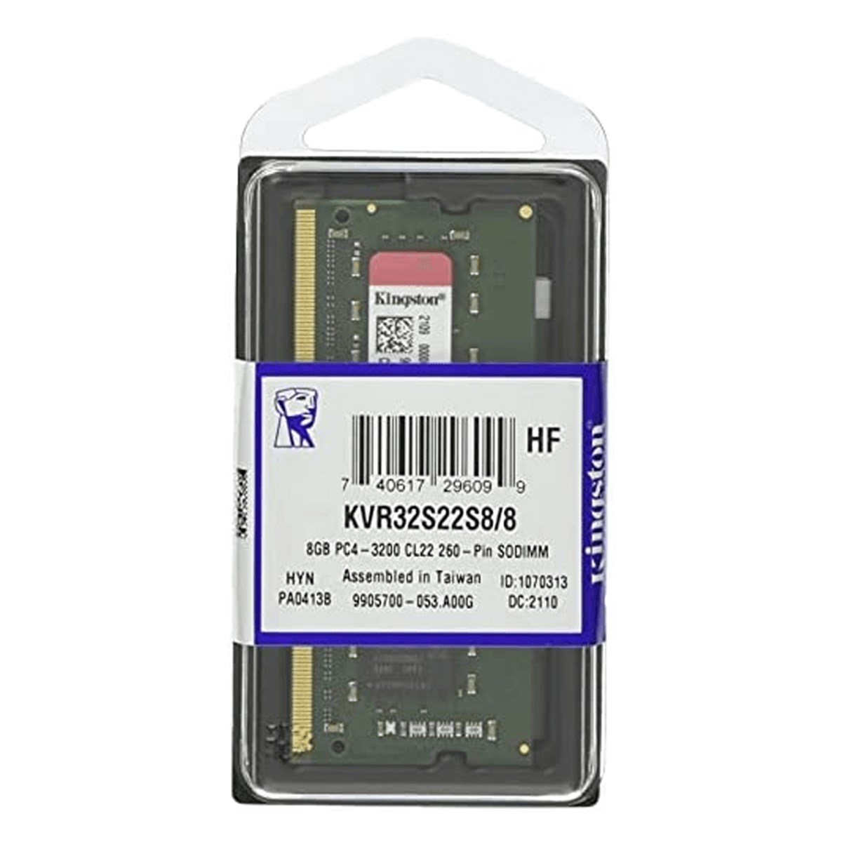 KINGSTON 8GB DDR4 SoDIMM 3200Mhz KVR32S22S6/8