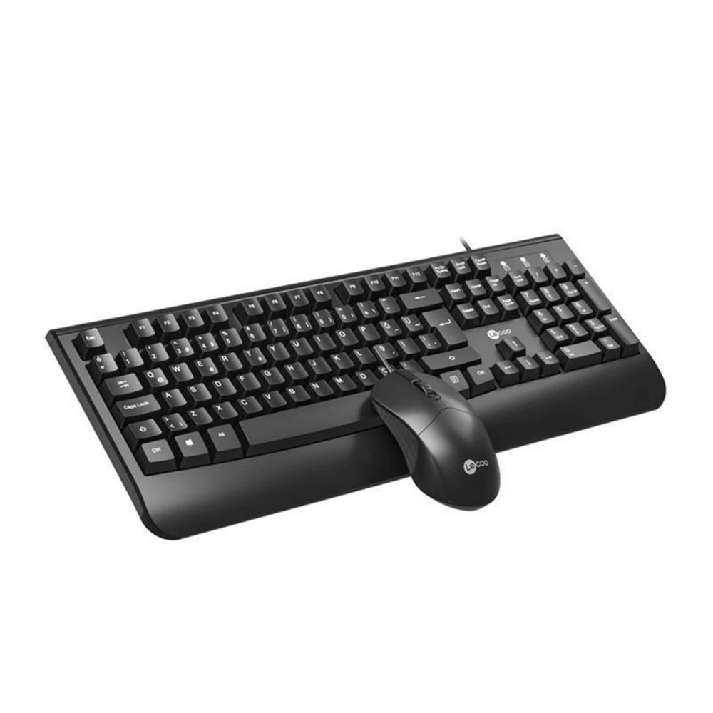 Lenovo Lecoo Usb Kablolu Türkçe Q Klavye Mouse Set Siyah CM105-S