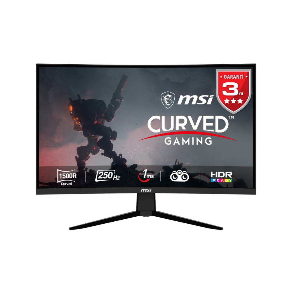 MSI 31.5 inch G32C4X CURVED 1500R VA 1MS FreeSync 1920x1080,16:9 250HZ Premium Gaming FHD Monitör