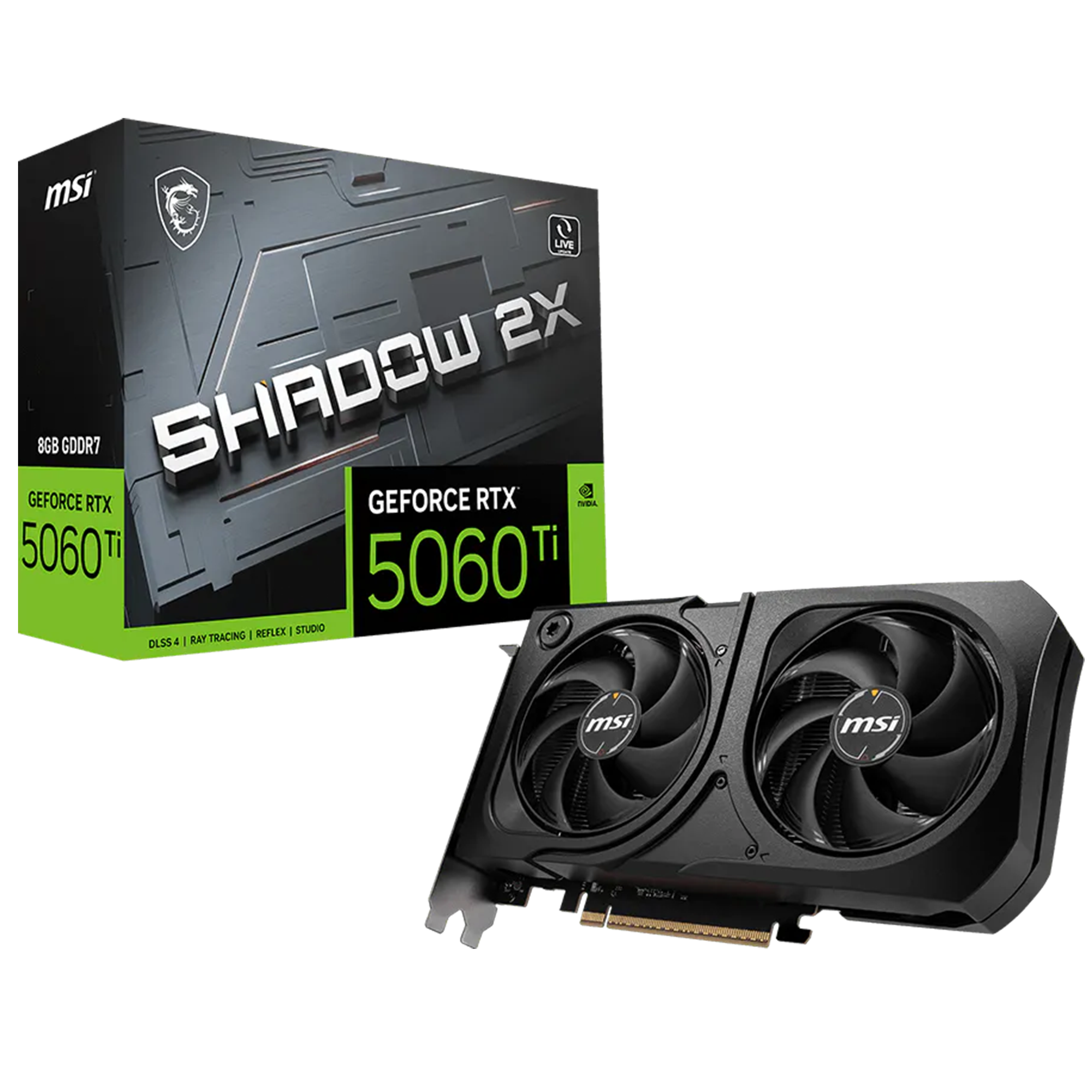 MSI GeForce RTX 5060TI 8G Shadow 2X OC PLUS GDDR7 128Bit DX12 Gaming (Oyuncu) Ekran Kartı