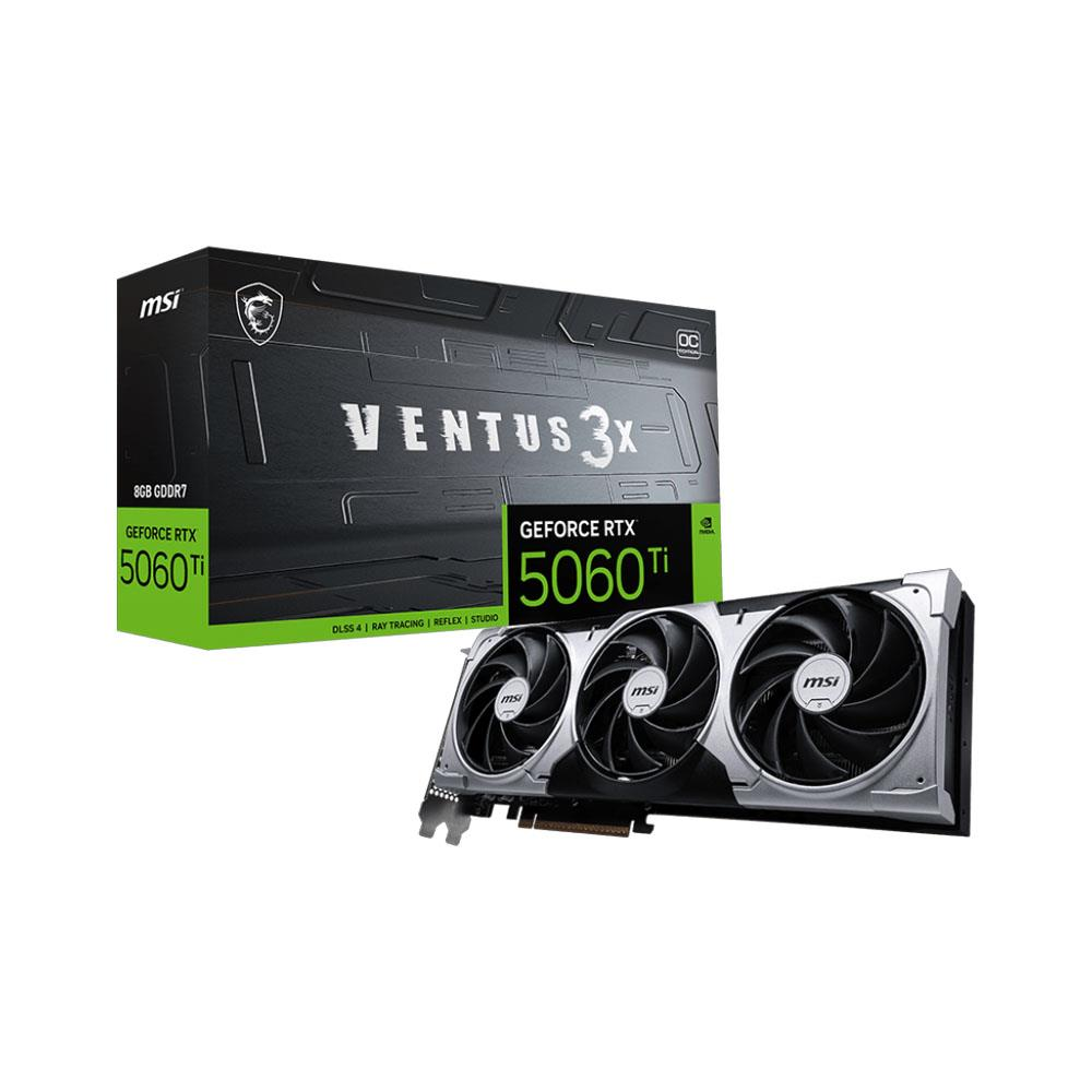 MSI GeForce RTX 5060TI 8G VENTUS 3X OC GDDR7 128Bit DX12 DLSS 4 Gaming (Oyuncu) Ekran Kartı