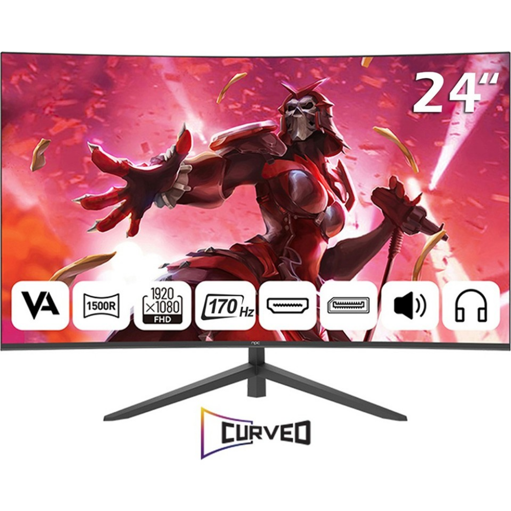 NPC 23.6 inch MD240K-V181 Curved 170Hz 1ms Gaming Monitör