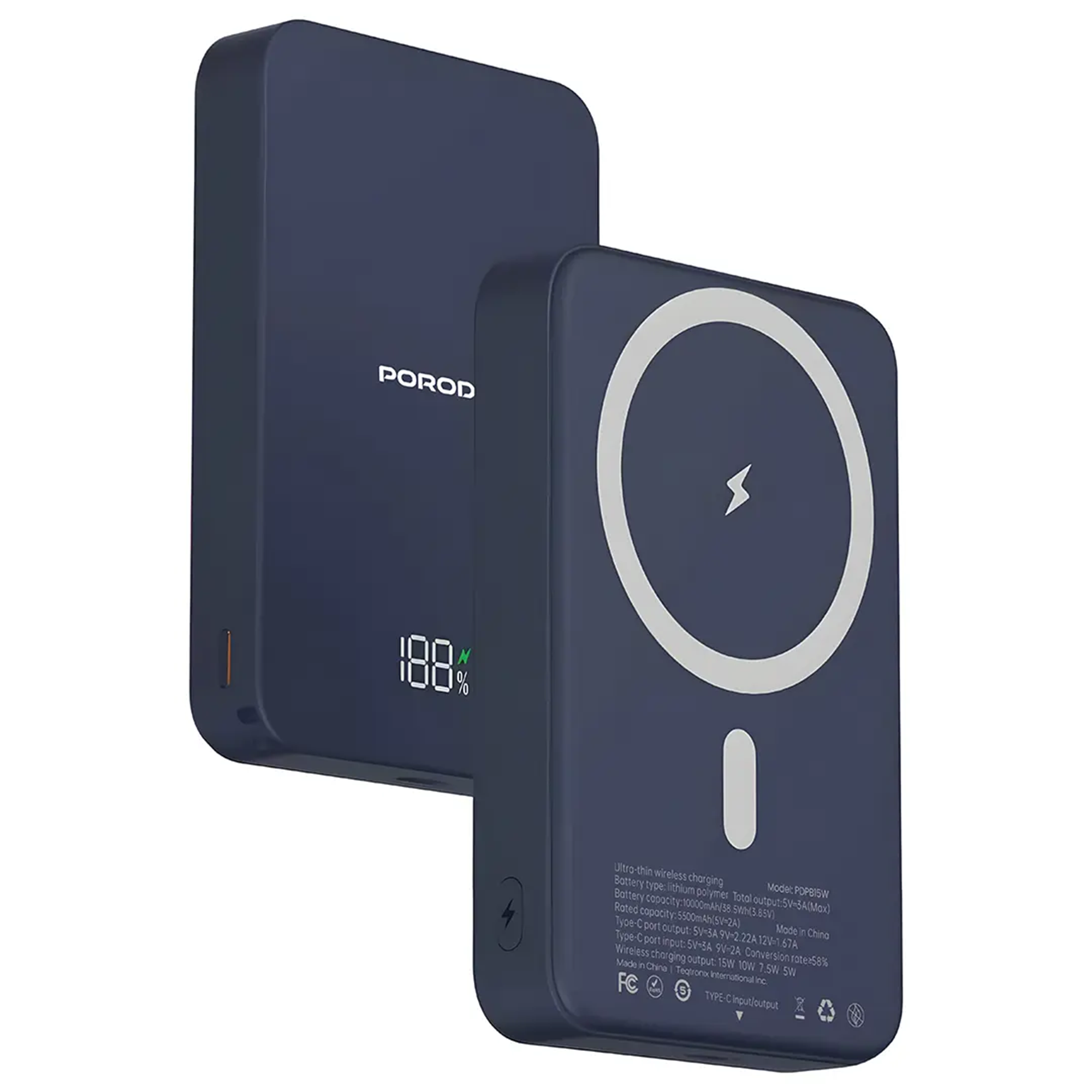 Porodo Ravo 10000mAh MagSafe Power Bank Mavi PDPB15WBU