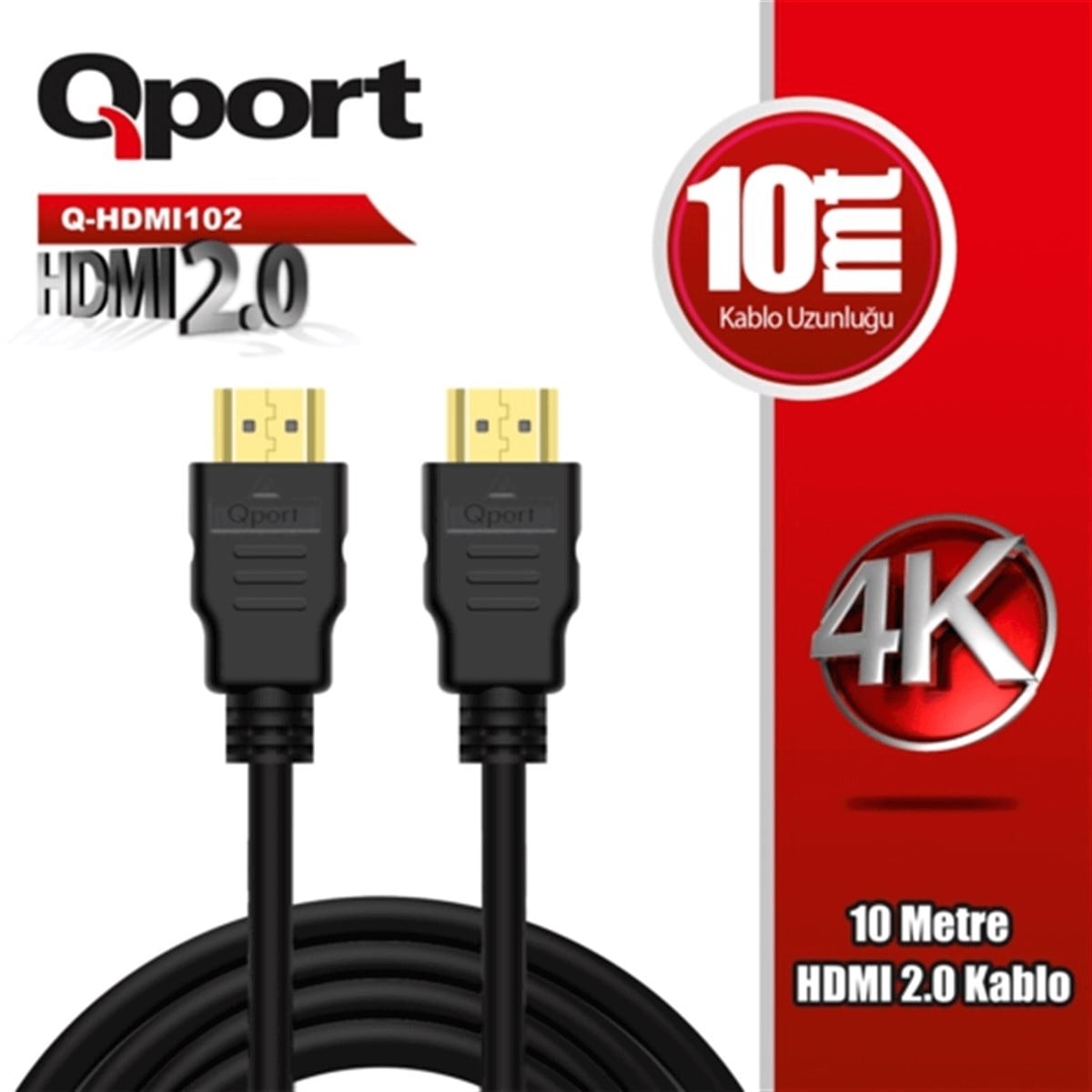 Qport Q-HDMI102 10m Hdmi 2.0 Kablo VERSİYON 4K
