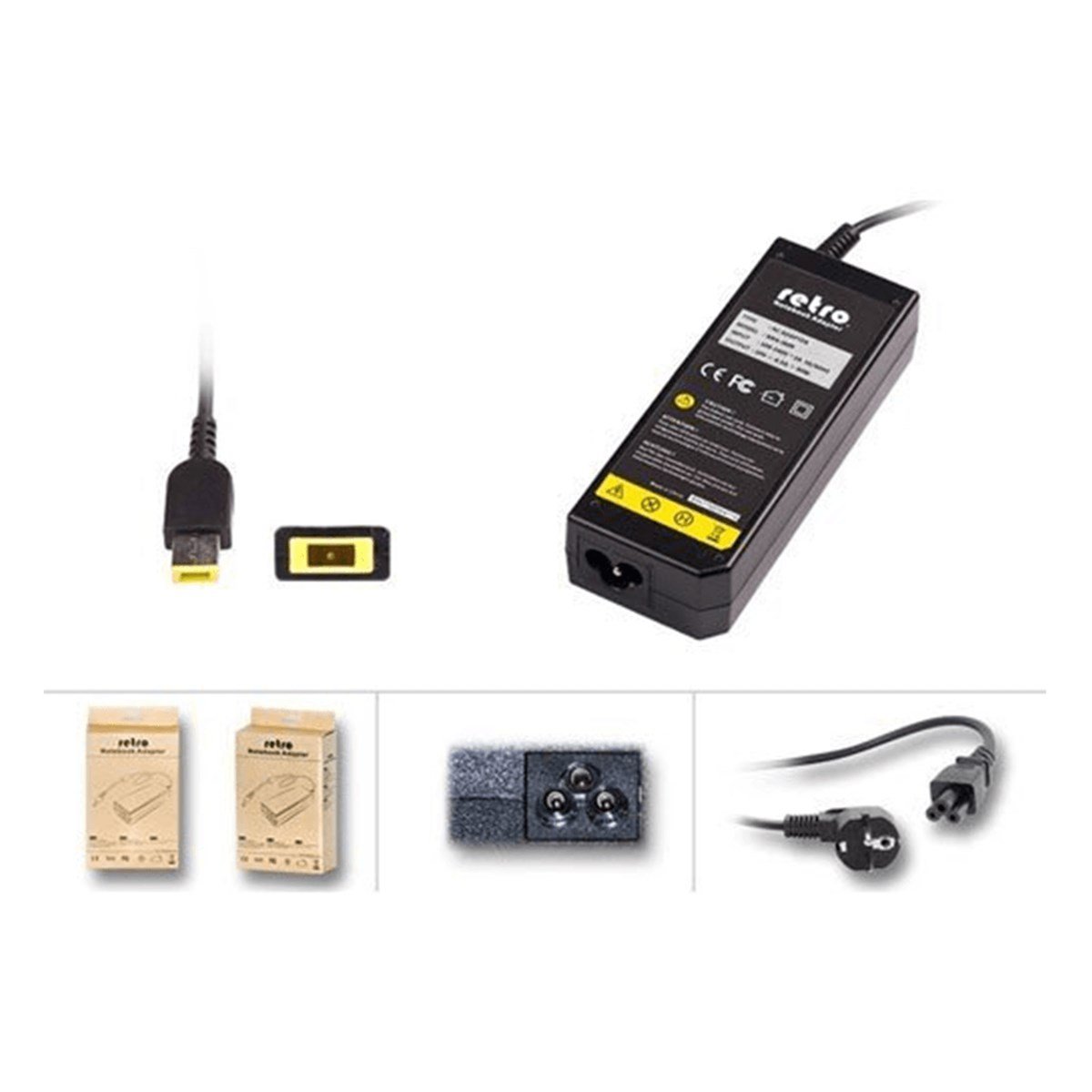 Retro RNA-IB08 Lenono 20v 4.5a 90W Diktörtgen Uç 