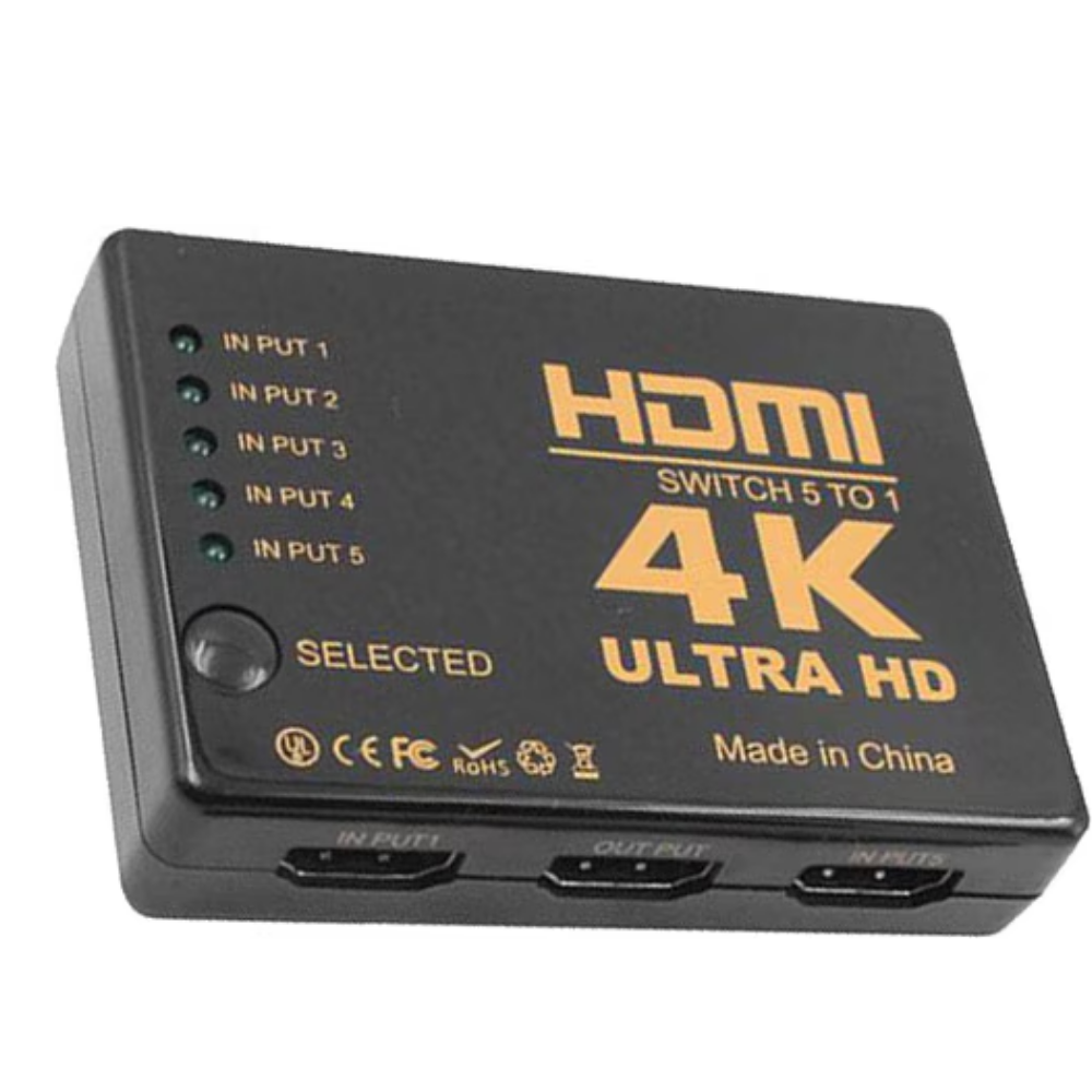S-link SL-HSW4K55 HDMI 5 to 1 Switch 4K x 2K LR + Adaptör