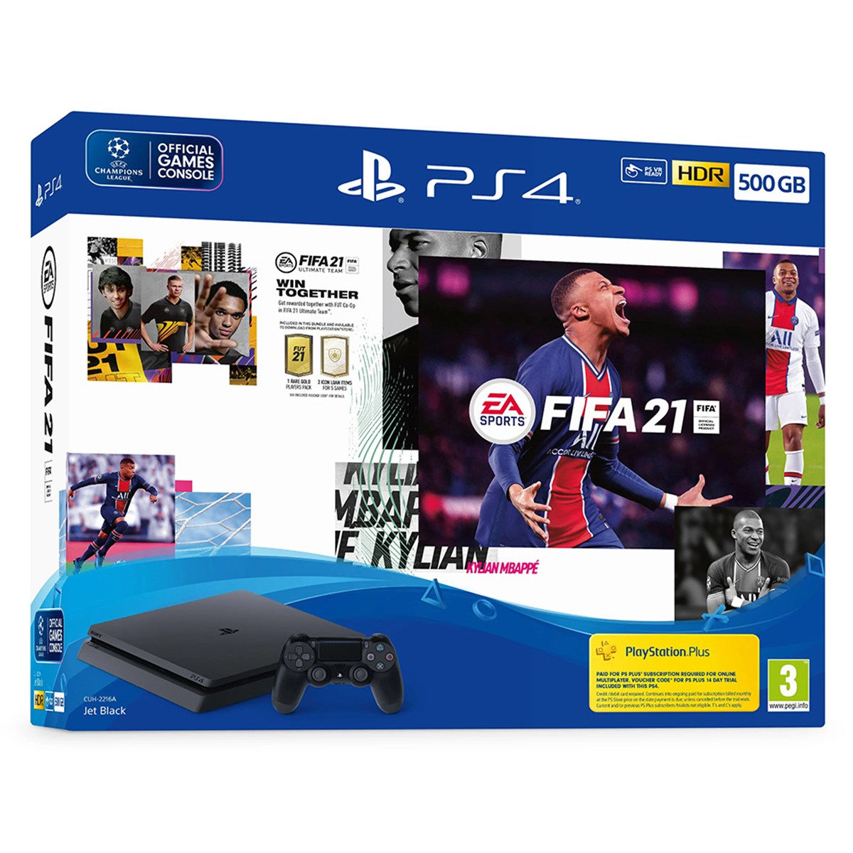 Sony Playstation 4 500 GB Oyun Konsolu + FIFA 2021 + 2 PS4 Kol