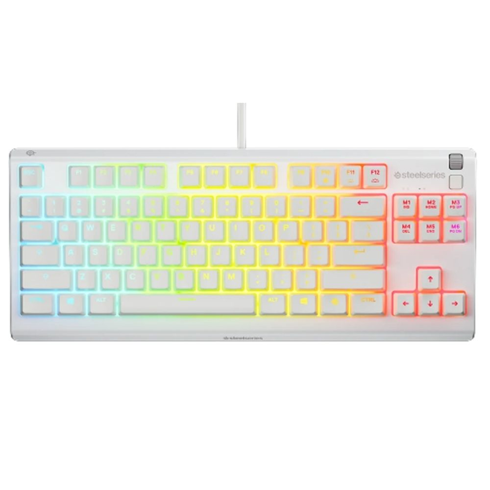 SteelSeries SSK64948 Apex 3 TKL TR Q RGB Membrane Kablolu Beyaz Gaming (Oyuncu) Klavye