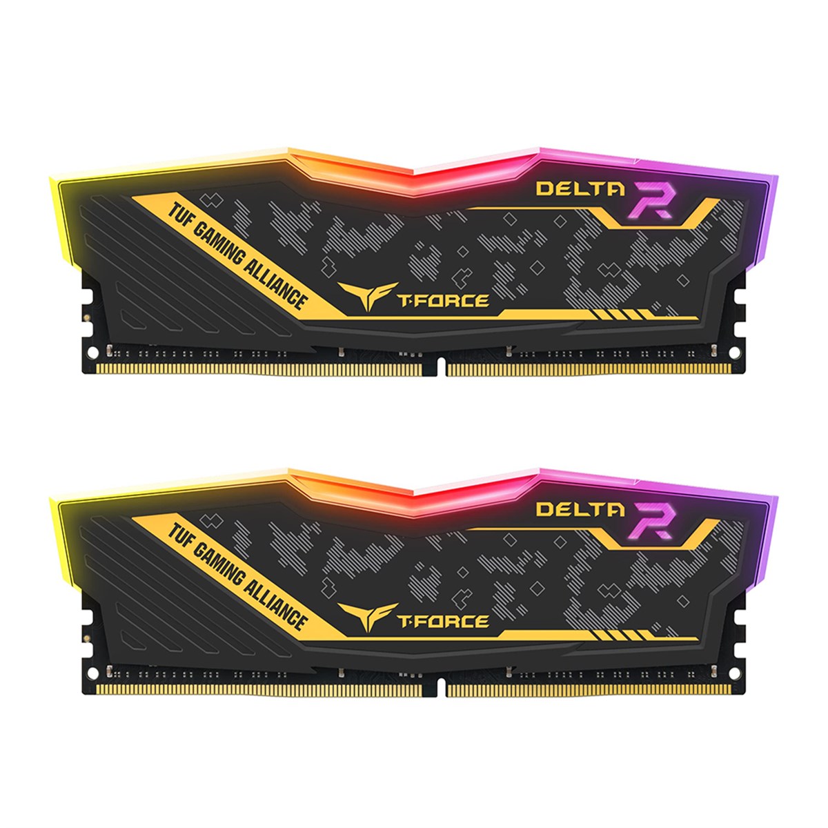Satın Al: Team T-Force TUF Yellow Delta RGB 16GB(1x16GB) 3200Mhz