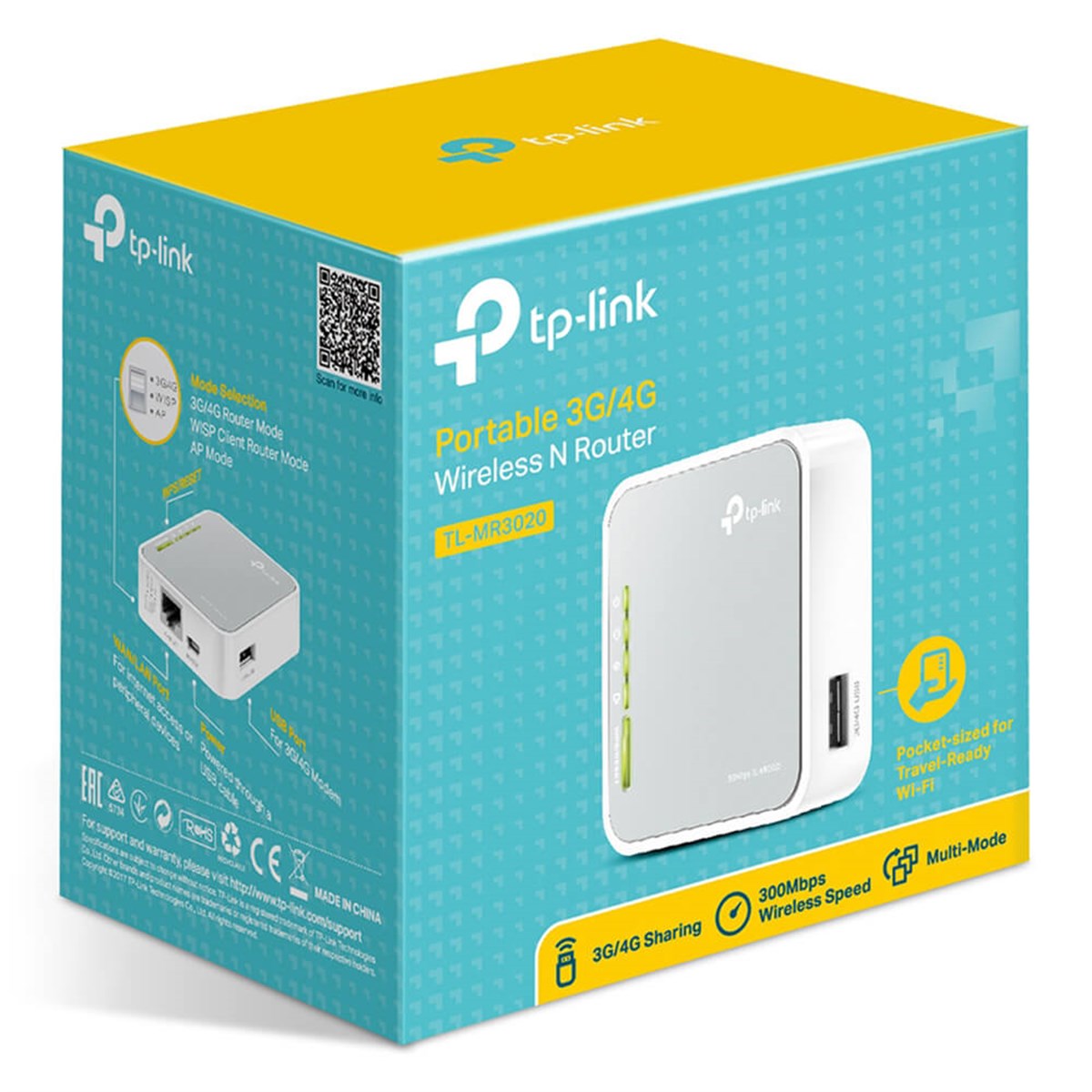 Tp-Link TL-MR3020 Portatif 3G/4G Kablosuz N Router