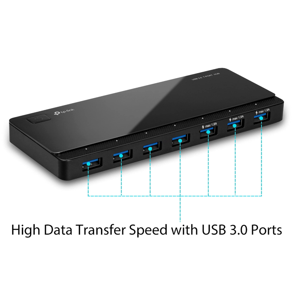TP-LINK UH700 7-Port 5Gbps 12V/2.5A Güç Adaptörü USB 3.0 Çoklayıcı