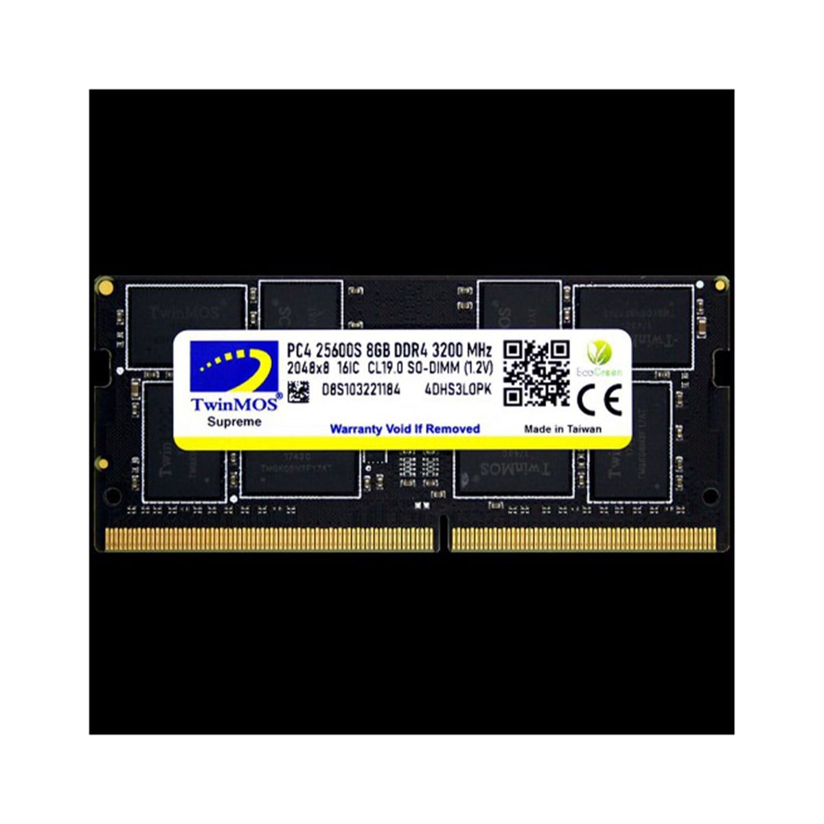 TwinMOS DDR4 8GB 3200MHz Notebook Ram (MDD48GB3200N)