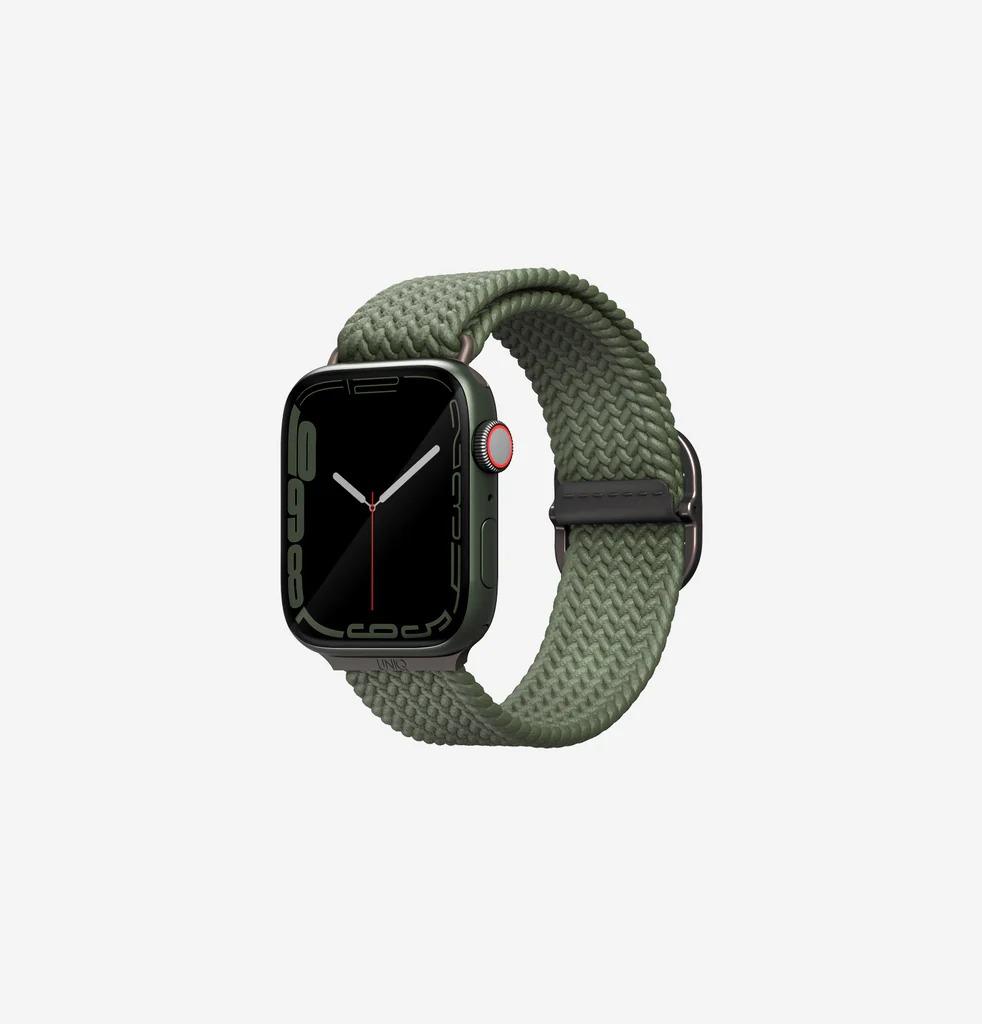 UNIQ Apple Watch Aspen Adjustable Braided Loop Band (46/45/44MM) Green UNIQ-44MM-ASPGRN