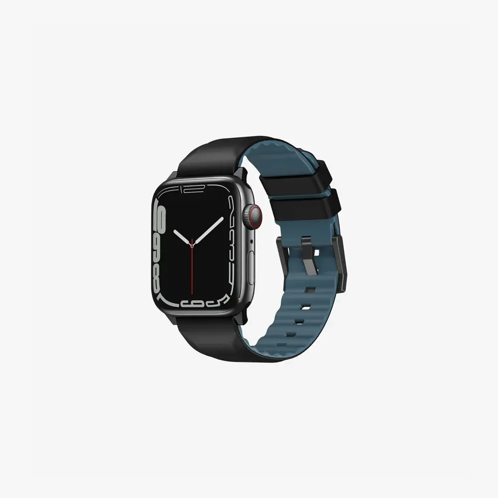 UNIQ Apple Watch Linus Waterproof AiroSoft Silicone Strap (49/46/45/44MM) Black UNIQ-45MM-LINUSBLK