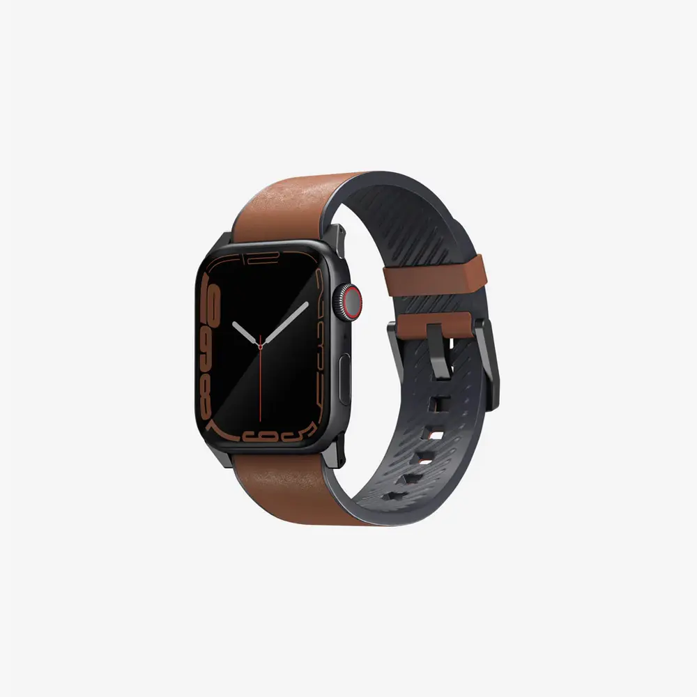 UNIQ Apple Watch Straden Waterproof Leather Hybrid Strap (49/46/45/44MM) Brown UNIQ-45MM-STRABWN