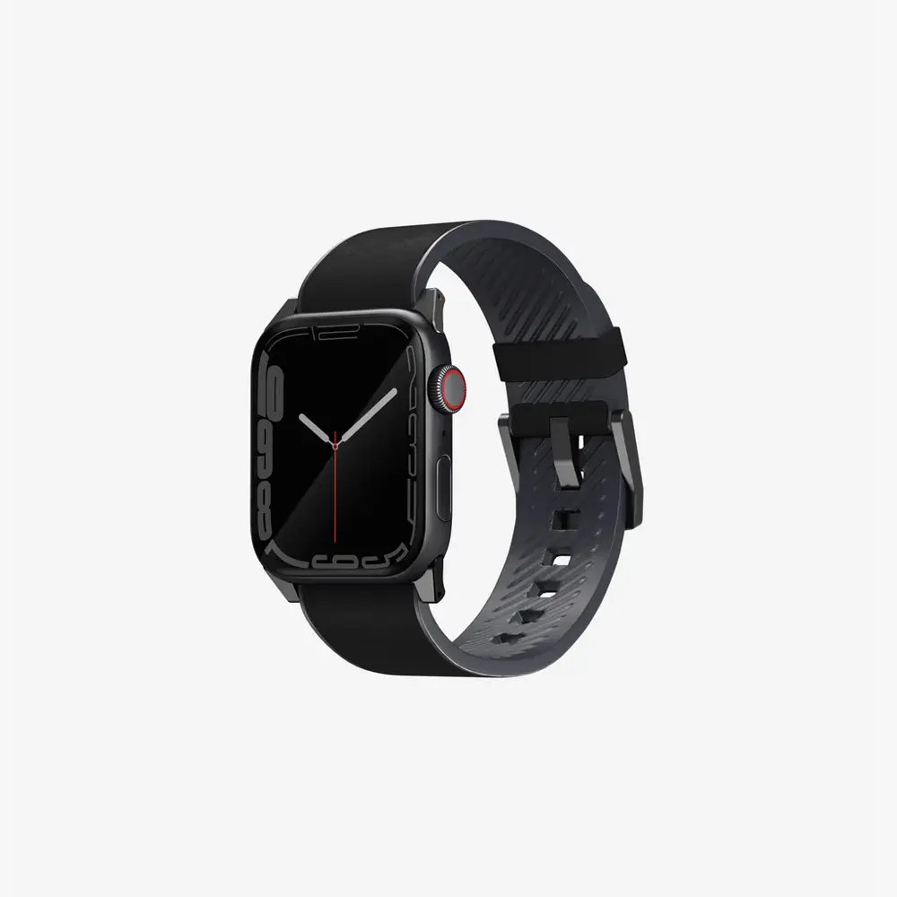 UNIQ Apple Watch Straden Waterproof Leather Hybrid Strap (49/46/45/44MM) Black UNIQ-45MM-STRABLK