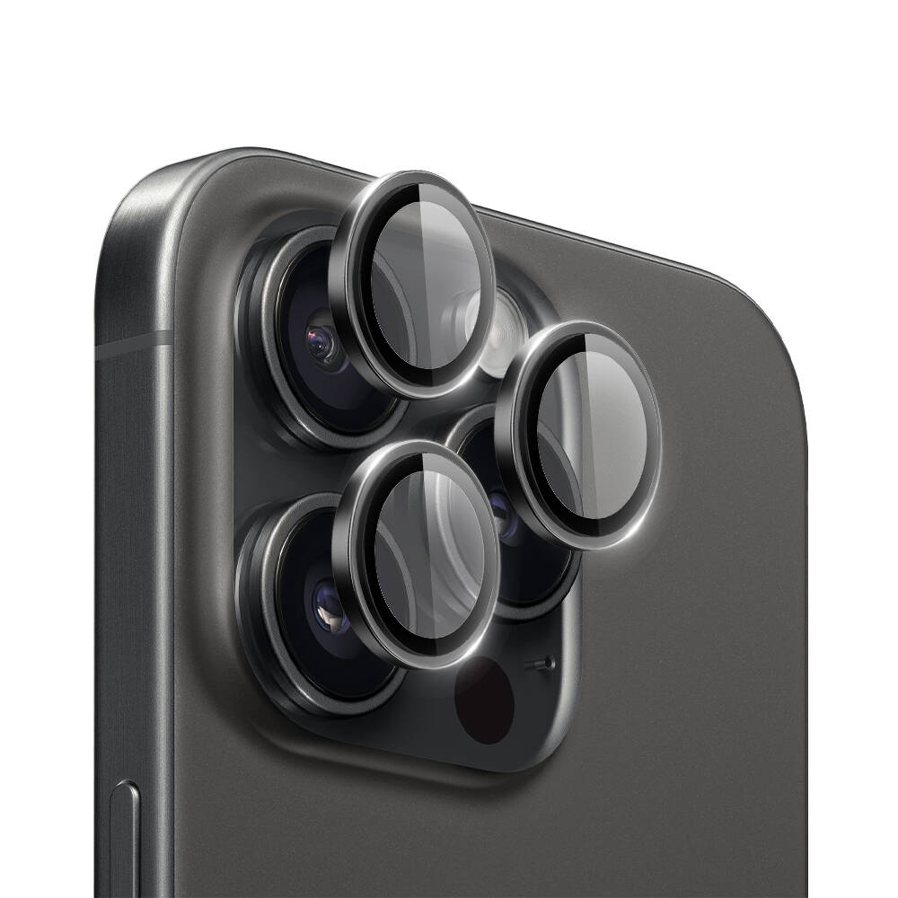 Wiwu iPhone 15 pro max Uyumlu Wiwu Lg-004 Pvd Lens Guard Metal Kamera Lens Koruyucu