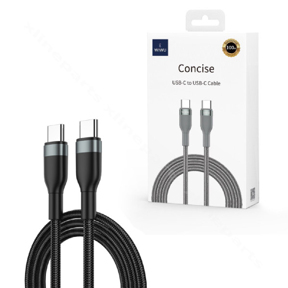 WIWU Wi-C017 Concise 100W Type-C To Type-C Charging Cable 1.2m - Black