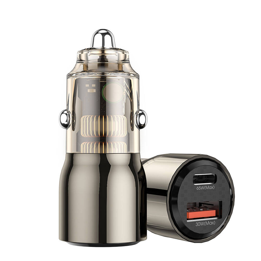 WIWU WI-QC012 95W PD+QC Kırsite Geek Fast Car Ccharger USB+TYPE-C Araç Şarj Aleti