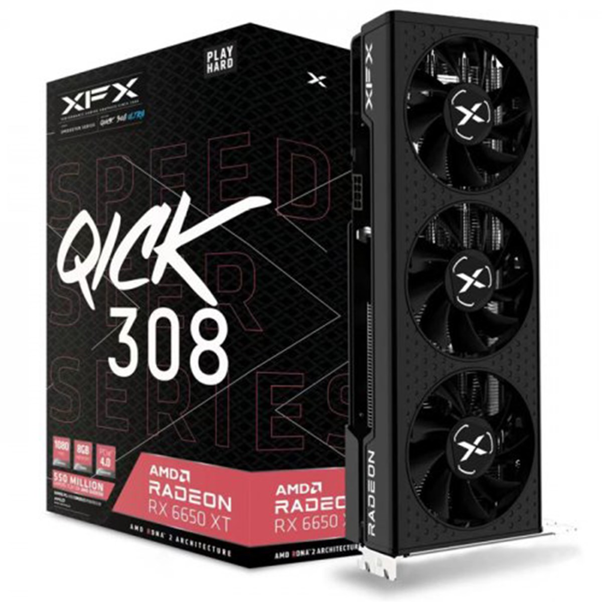 XFX Speedster QICK 308 AMD Radeon RX 6650 XT Ultra  8GB GDDR6 128Bit DX12 Gaming