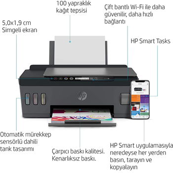 HP 1TJ09A Ink Wi-Fi Tanklı 515 Fot/Tar/Yaz/A4