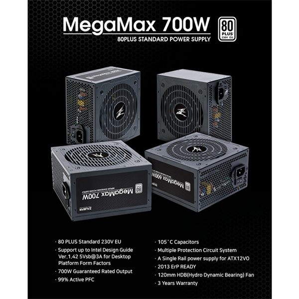 Zalman ZM700-TXII 700W+80 12CM Çift Forward Psu
