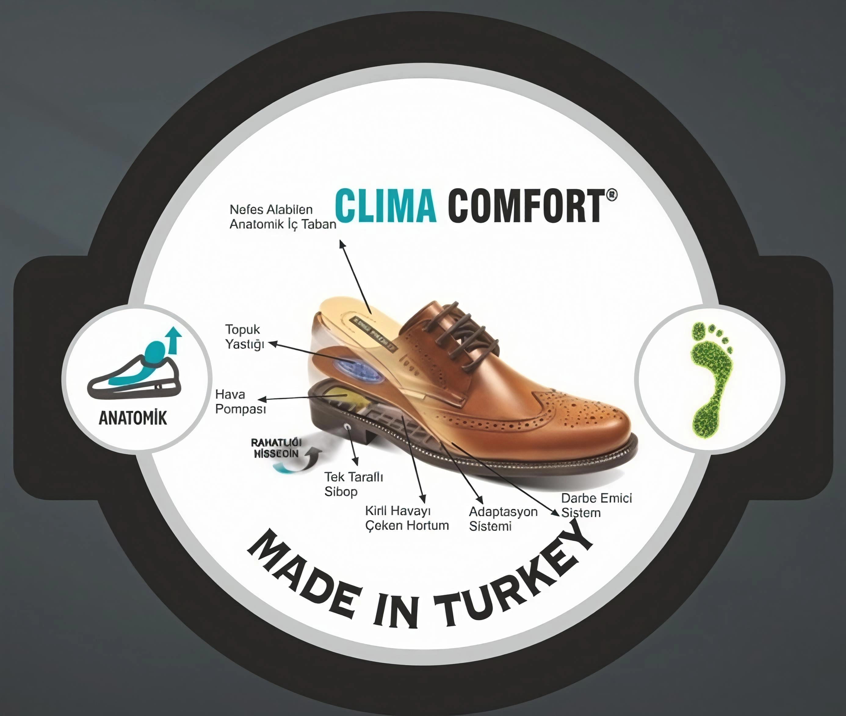 King Paolo A1271 KLİMA KOMFORT - TABA - ERKEK AYAKKABI