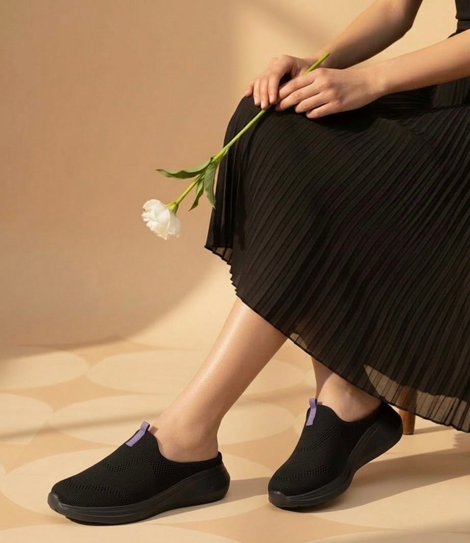 King Paolo K5221 ALABANDA SABO - SİYAH - MOR - KADIN AYAKKABI