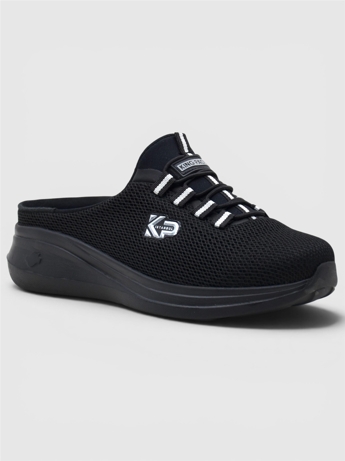 King Paolo D5109 KRAKERS SABO - SİYAH - KADIN SANDALET