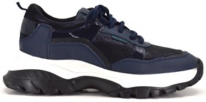 King Paolo A5025 CRAZY IKON - DİA LACİVERT - SİYAH - KADIN AYAKKABI