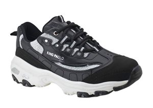 King Paolo E5112 STAR PIECE  - SİYAH - GÜMÜŞ - KADIN AYAKKABI