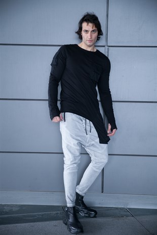 Cep Detaylı Sweatshirt